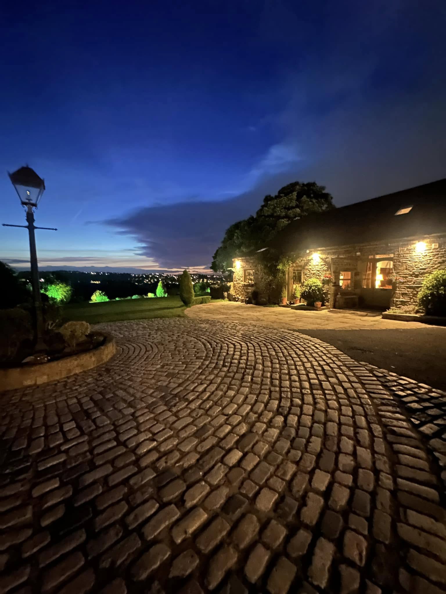 Exterior lighting at a residential property